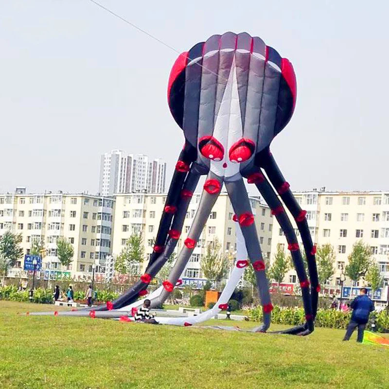 free shipping large capricorn octopus kite for adults kites parachute nylon kite surf outdoor game toys professional kite fabric