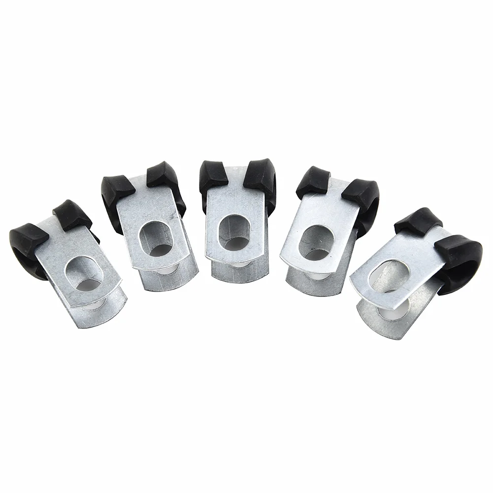 

Set Brake Pipe Clips Spare Part 3/16" Accessories Kit P Clips Pack Of 12 Rubber (4.7mm) Metal+Rubber Lined