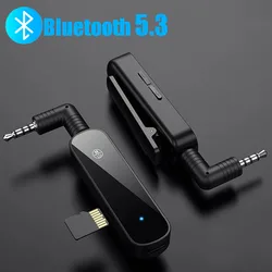 Car Bluetooth 5.3 Receiver Hifi Wireless Handfree Adapter Type C 3.5mm Audio Receiver Support TF Card For Car Headset Speaker