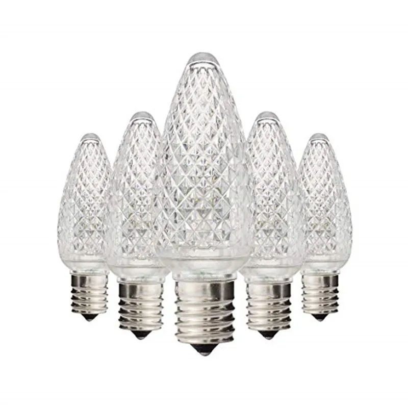Outdoor 0.8W 110V C9 Faceted Bulbs C9 E17 LED Bulbs C9 Christmas Light Bulbs