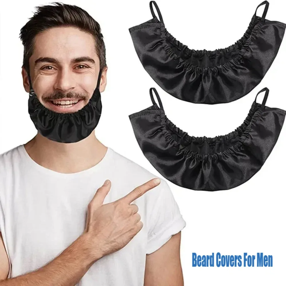 1 pièces barbe Bonnet pour hommes dormir barbe casquette couverture bavoir Satin nuit visage garde masque Bonnet cadeau pour père papa imperméable