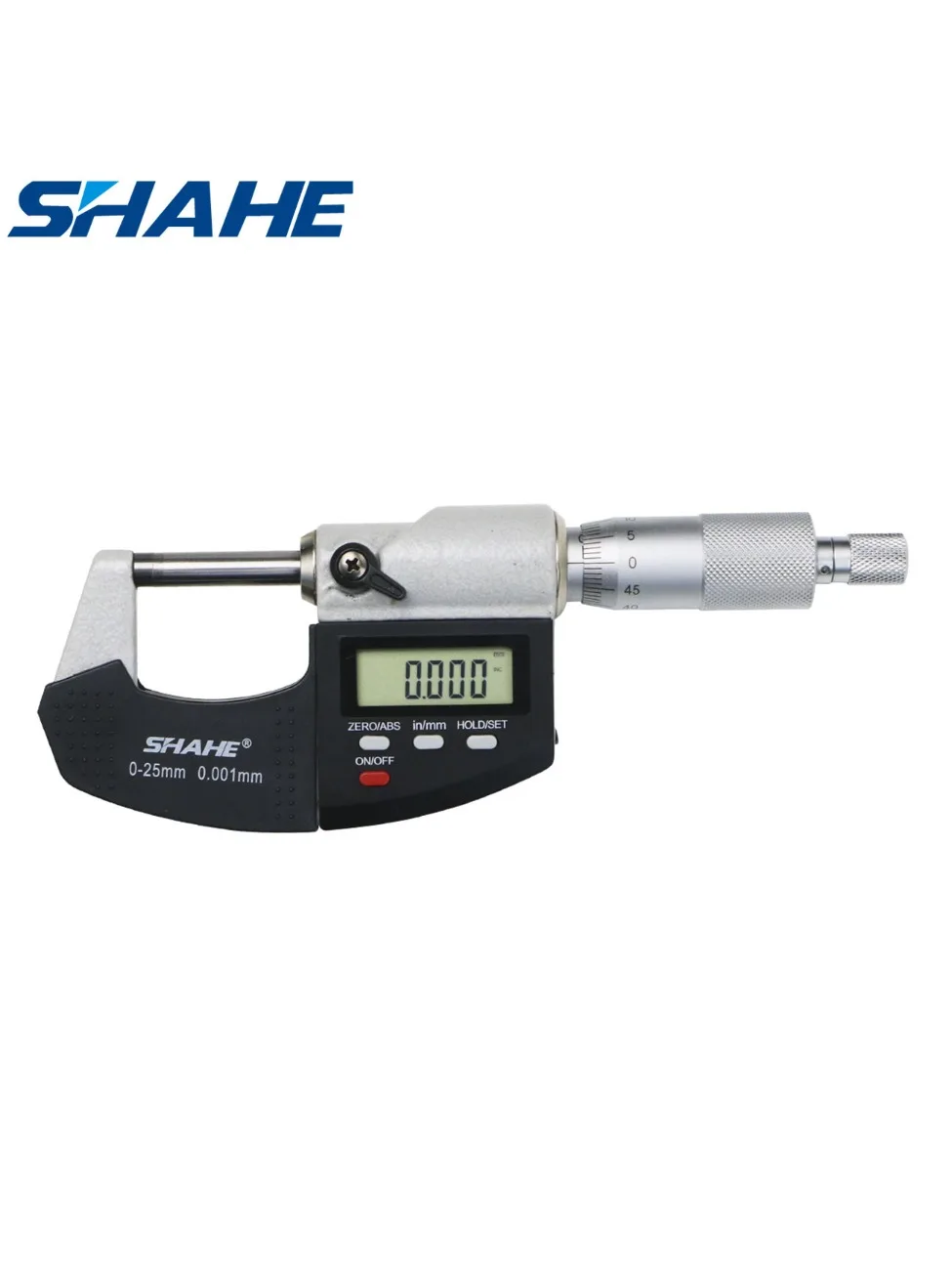 SHAHE mikrometr cyfrowy 0,001 mm 0-25mm elektroniczny mikrometr zewnętrzny ze skalą mikrometr narzędzie pomiarowe — zdjęcie 2