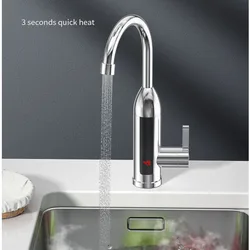 3000W Electric Water Heater Kitchen Faucet Faucet Hot Cold Water Dual-Use LCD Display Instant Heating Water Heater Water Taps