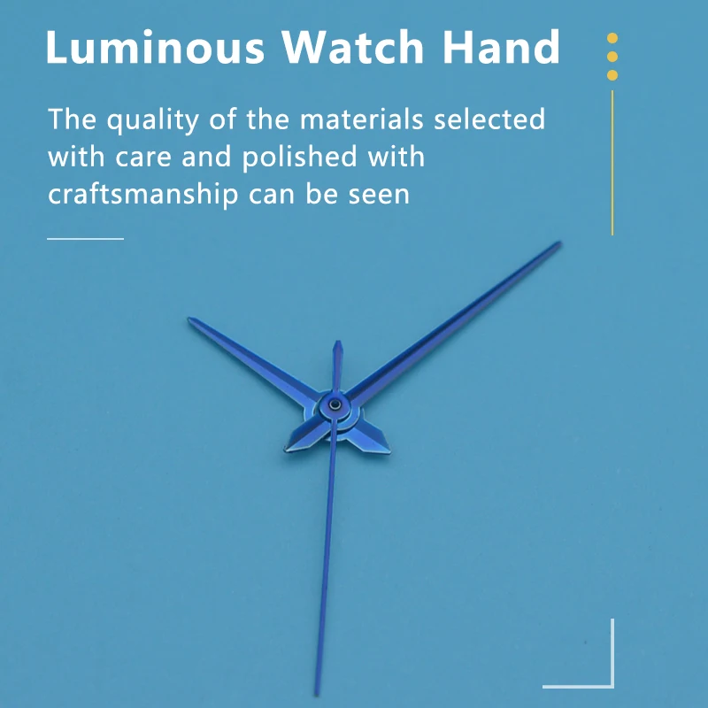 Modified watch accessories, new minimalist polished non luminous watch hands  10*15*15MM Rose diamond blue standard