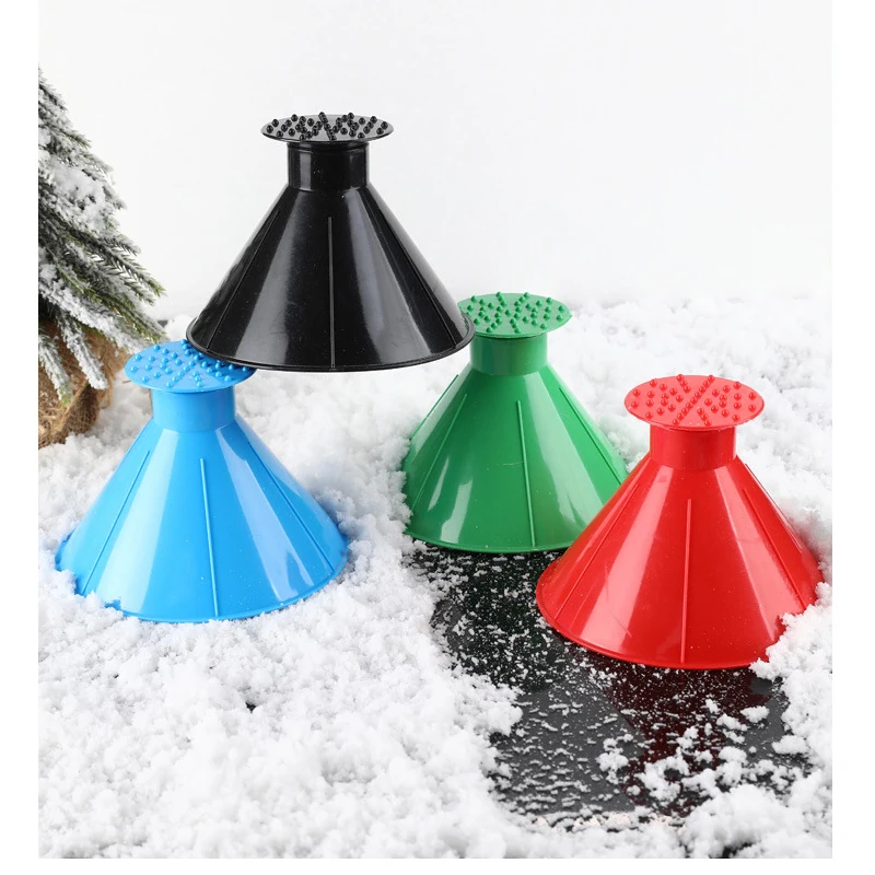 Car snow blower Windshield cone deicing tool Window deicer scraper Snow remover Snow shovel ice funnel