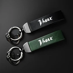 High-Grade leather Motorcycle Keychain Holder Keyring for Yamaha VMAX 1200 VMAX 1700 VMAX1200 VMAX170 Accessories