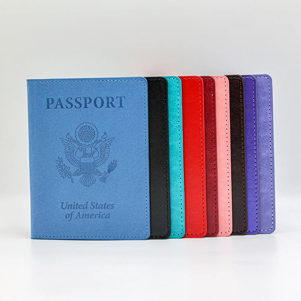 

Pure Color Light Frosted Passport Bag Pu Leather Travel Portable Passport Cover Transparent Classic Daily Neutral Ticket Card