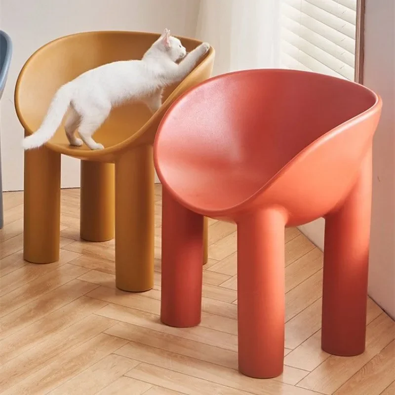 

Nordic Chairs Stool Elephant Leg Chair Designer Furniture Plastic Leisure Single High Legs Dining Chair Dining Room Furniture