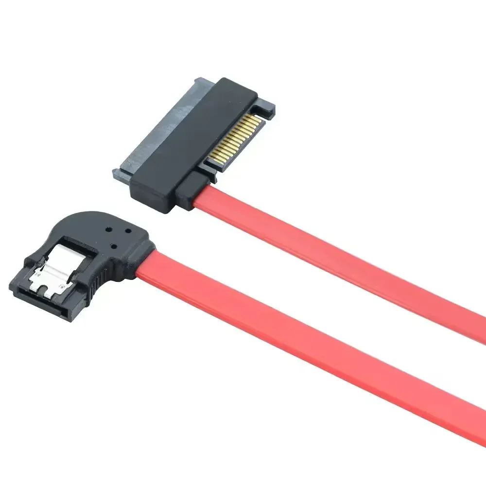 SFF-8482 SAS 29+15P to SATA 7P Left-angle Adapter Cable for Computer Chassis