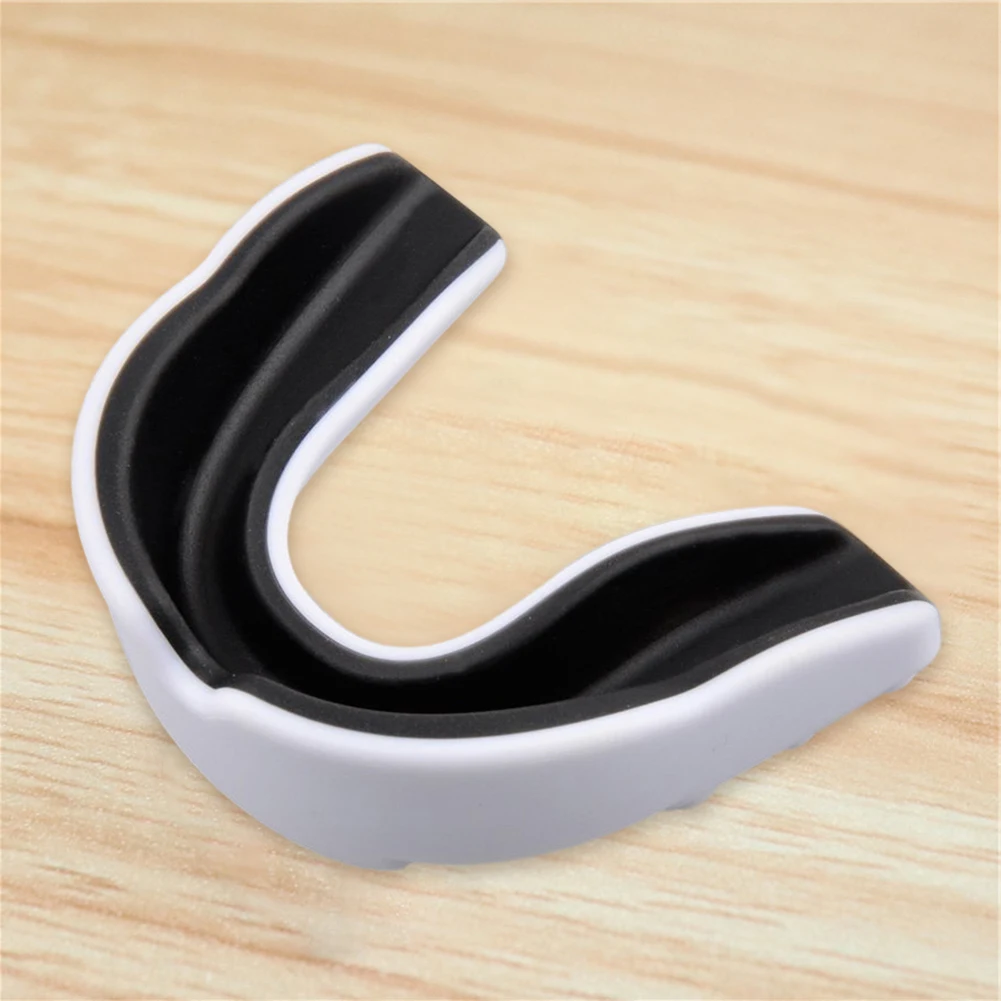 درع علكة الملاكمة للأطفال مع حقيبة للتخزين لحماية الأسنان من مادة EVA واقي الفم الرياضي مزدوج اللون لـ Lacrosse Rugby Taekwondo #1