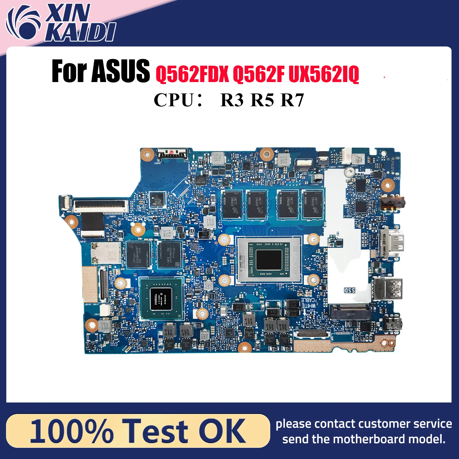 

UX562IQ Материнская плата для ноутбука ASUS ZenBook UX56IQ Q562F Q562FDX UX562 Материнская плата для ноутбука с процессором R3 R5 R7 100% tests OK stk
