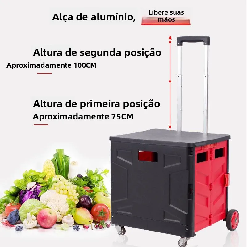 chariot-de-courses-portable-en-plastique-pliable-de-taille-moyenne-pour-l'achat-de-legumes-avec-corps-en-acier-inoxydable-pour-l'exterieur