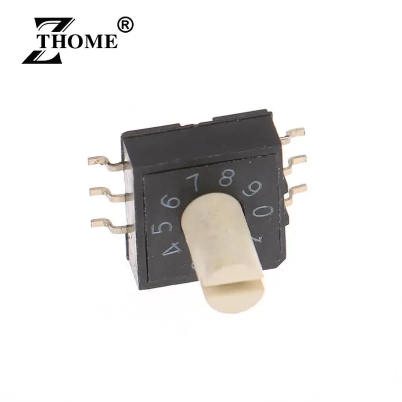 1PCS RM3HAF-10R Rotary Encoder Switch Dial Switch 10 0-9 Coding Switch Patch 3:3 With Handle Rotary Coding Switch