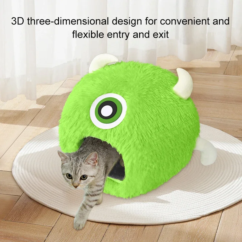 Pet Cat Heating Bed USB Winter Warm Cat Tent Cave Dog Sleeping Bed House Adjustable Temperature Electric Heater with Timing