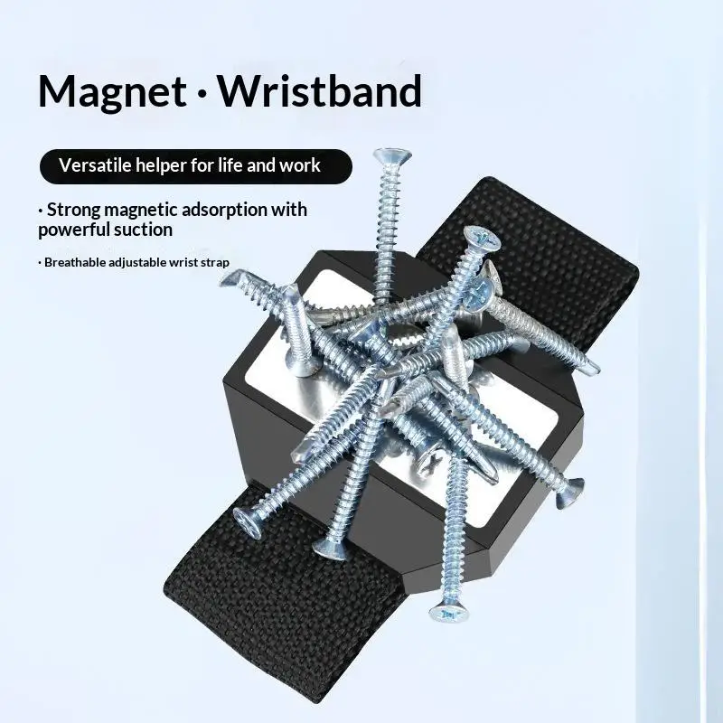 Adjustable Magnetic Screw Holder Wristband Portable Tool Bag For Electrician Metal Screw Nail Bolt Wrist Belt