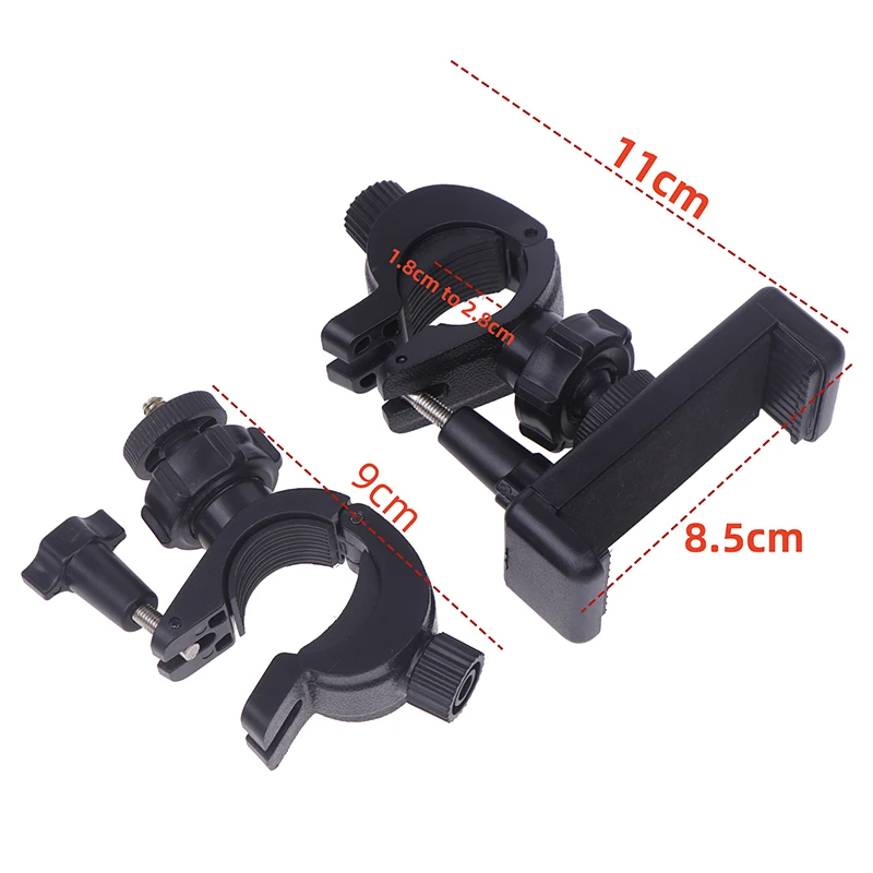 1 Set SLR Camera Phone Holder For Circular Lamp Tripod Phone Live Streaming Bracket Automatic Clamping 360 ° Rotating Bracket