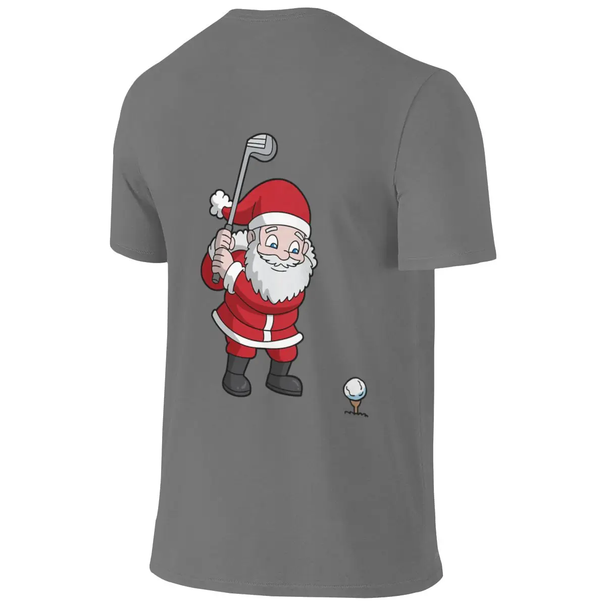 Santa Claus Golfing Christmas Versatile Reversible T-shirt Original Niche Basic Versatile T-shirt