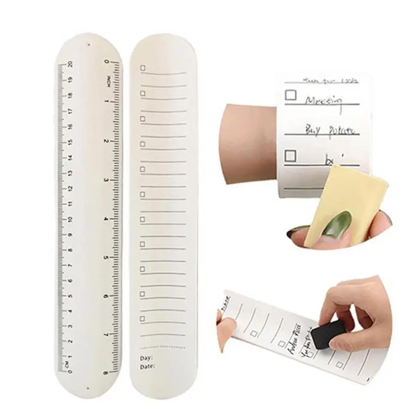 Wrist Notes Reusable Memo Wristband Silicone Note Reminder For Pocket Bag Schoolbag Purse Traveling Bag And Drawer