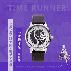 Anime Honkai Impact 3 Wrist Watch Kiana Kaslana Mechanical Watch Time Runner PU Band Gravel Light Wristwatch For Kid Gift
