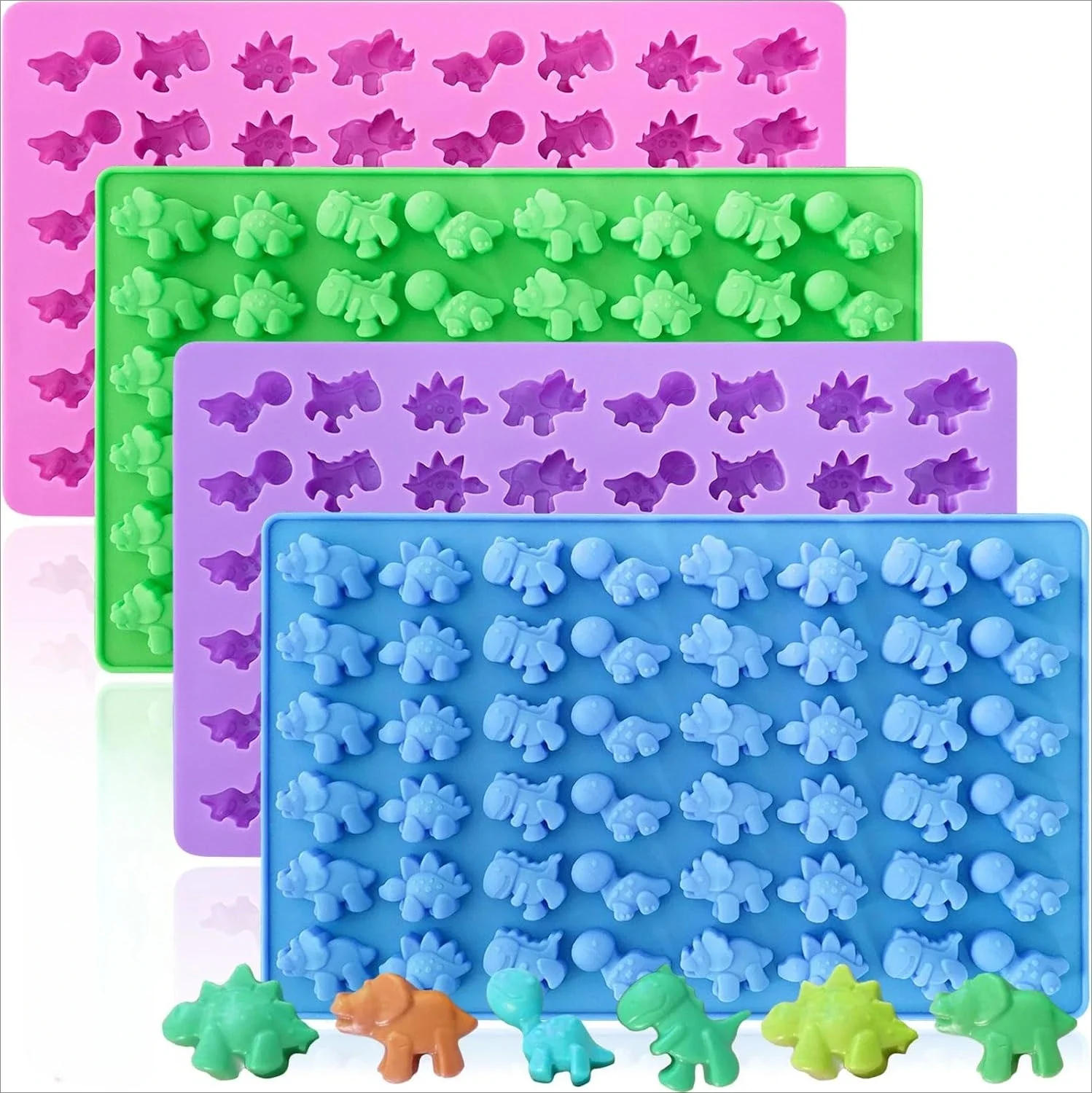 

Gummy 3d Dinosaur Molds Silicone Cute Dinosaur Shaped Candy Chocolate Molds Non-stick DIY Candy Making Kit Baking Accessories