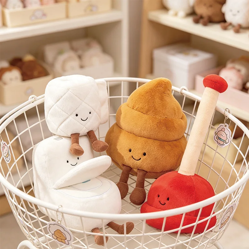 Creative Toilet Paper Poop Plunger Plush Toy Funny Stuffed Doll Unique Sofa Room Decor Soft Gift Kids Interesting Prank Ornament view 6