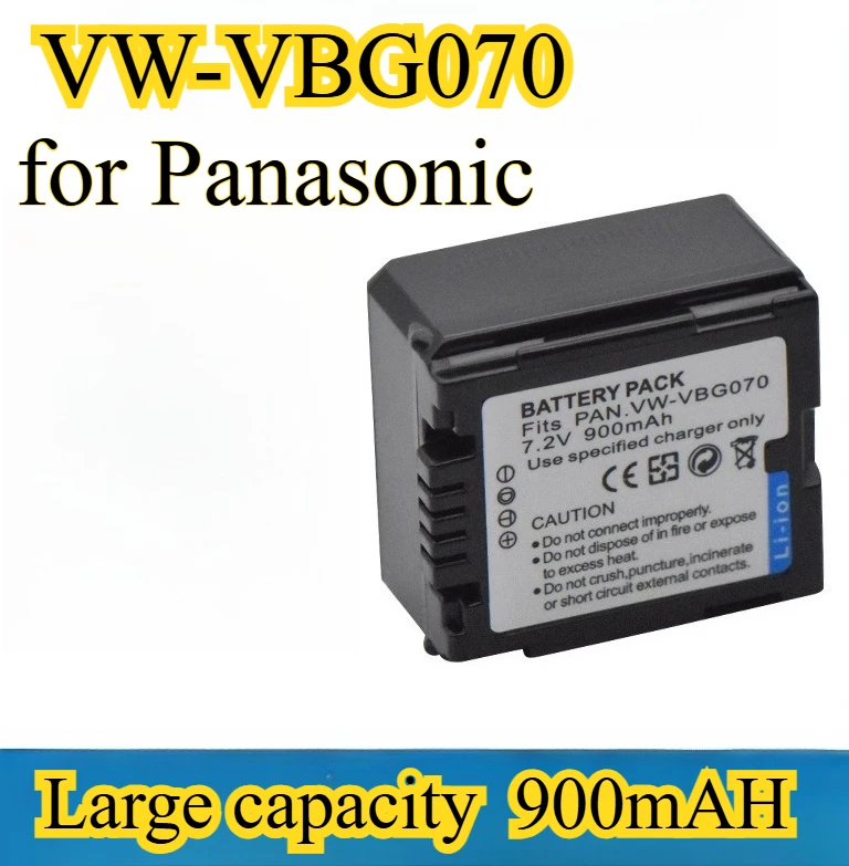 

VBG6 VBG070 Аккумулятор 900 мАч для Panasonic Lumix DMC-LX7 LX5 LX3 DMC-FZ45 FZ40 FZ100 FZ150 Сменная камера Powe