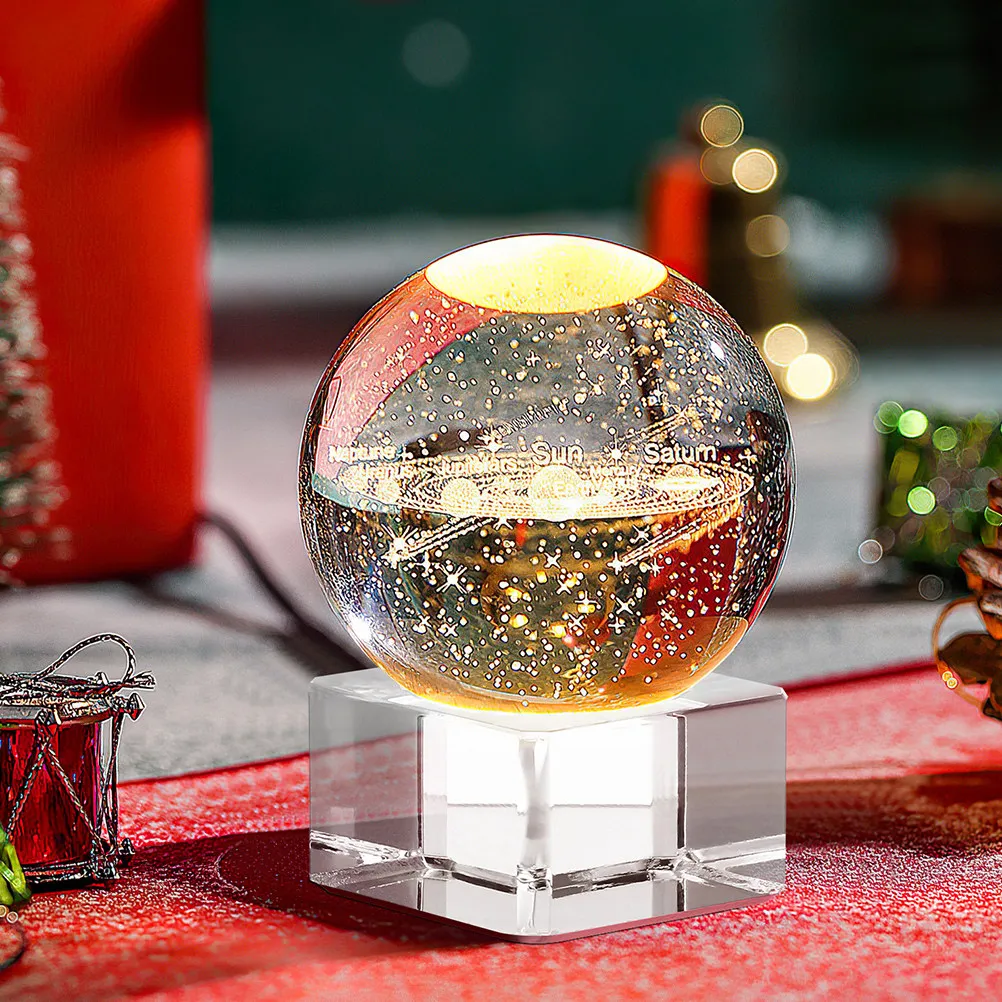Clear Crystal Ball Display Stand High Light Transmittance Stable Flat Base for Crystal Spheres Desktop Office Decor Sphere