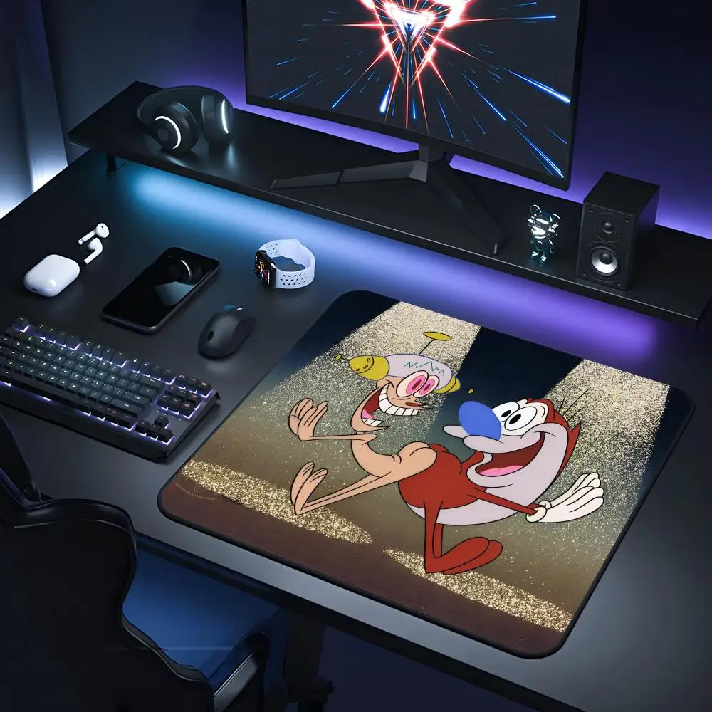 Ren And Stimpy Show Mouse Pad Gaming Laptops Keyboard Mat Deskmat Pc Accessories Desk Protector Mousepad Gamer Mats Anime Mause
