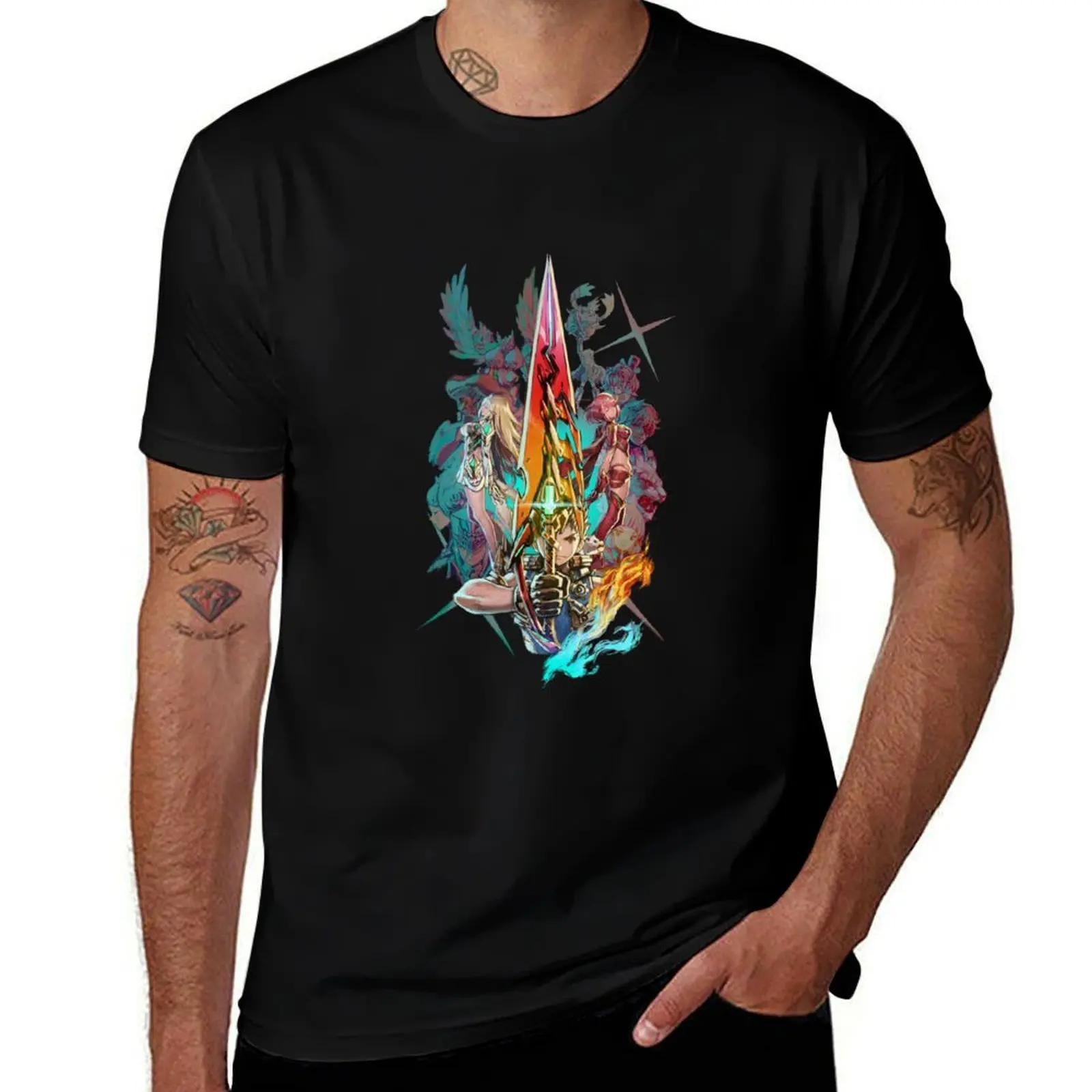 Xenoblade Chronicles 2 Team 59Men's Best Vintage Tee T-Shirt Trendy Print Short Sleeve T-Shirt