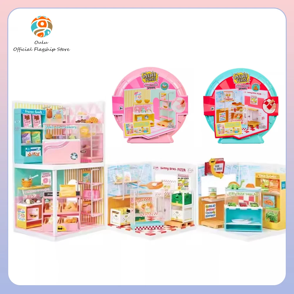 

New Miniverse Basic Scene Ice Cream Pizza Theme Anime Figure Mysterious Box Make It Mini Spaces Figures Diy Mga Blind Box Gifts