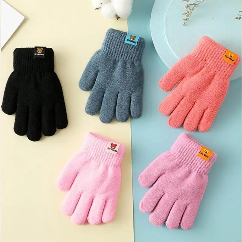

Теплые двойные детские перчатки теплые перчатки уютные зимние аксессуары для малышей