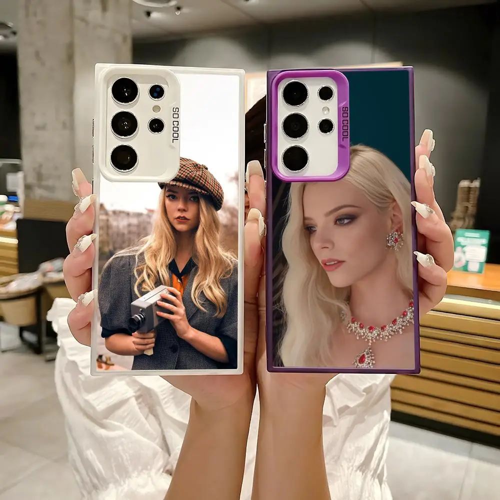 Anya Taylor-Joy Phone Case For Samsung Galaxy S25 Edge S24 S23 S22 S21 S20 Ultra Silicone Colorful Silver Phone Case