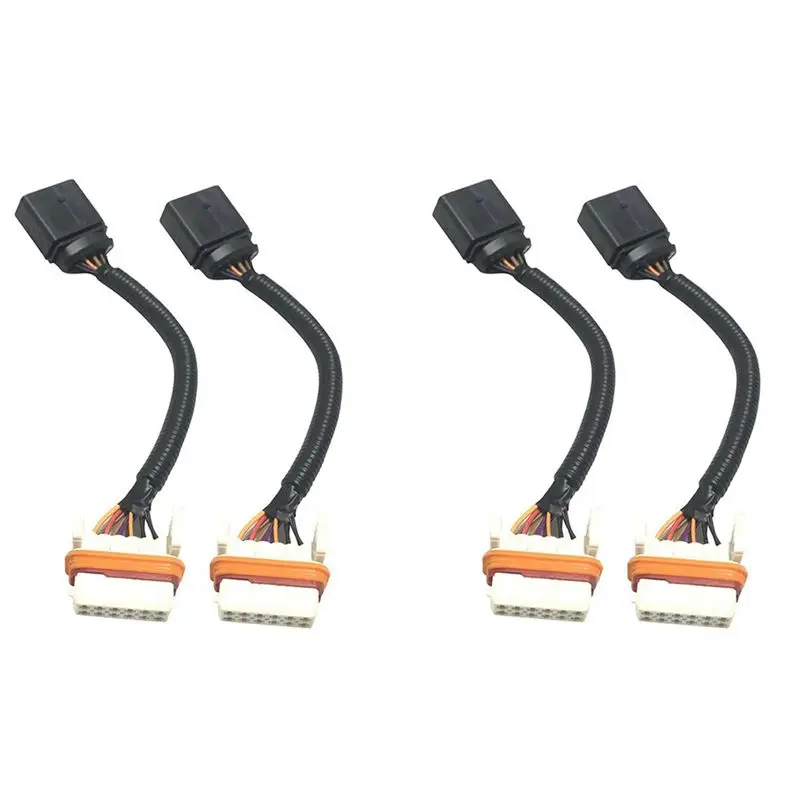 Prominent 4Pcs Car Headlight Wiring Harness For 2004-2007 Adaptor Wire Harness 7L6-971-071-A 7L6971071A