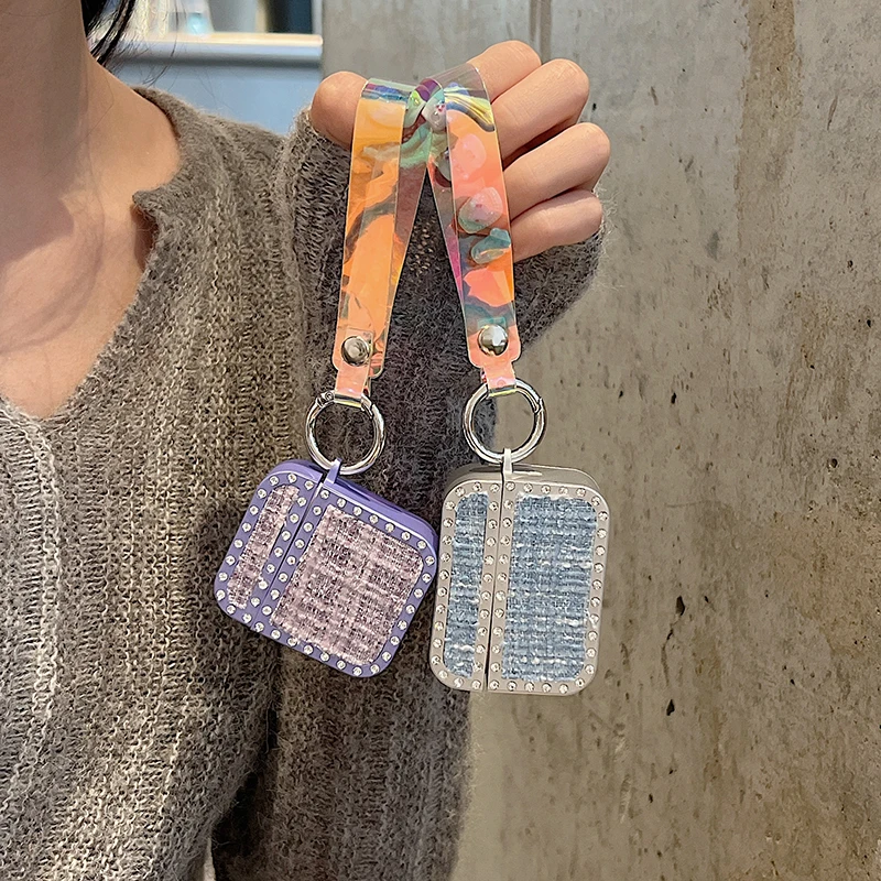 เคสคริสตัลเทียมพร้อมสายรัดข้อมือสำหรับ Apple airpods 2 3 Generation สำหรับ airpods Pro 2ND GEN สำหรับ Air pods