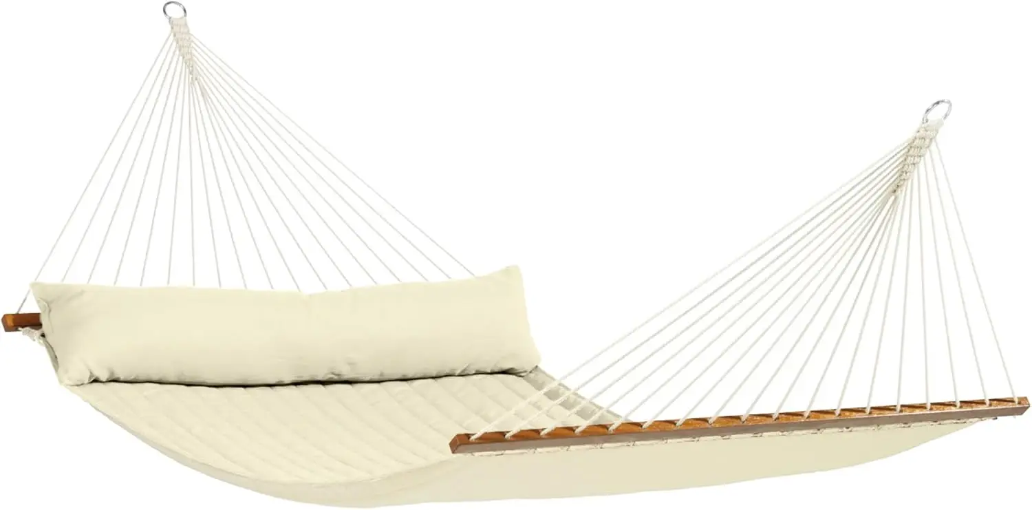 

Гамак с распоркой, гамак из мягкой ткани с подушкой, уличный гамак, двухместный двойной гамак для тяжелых условий эксплуатации.