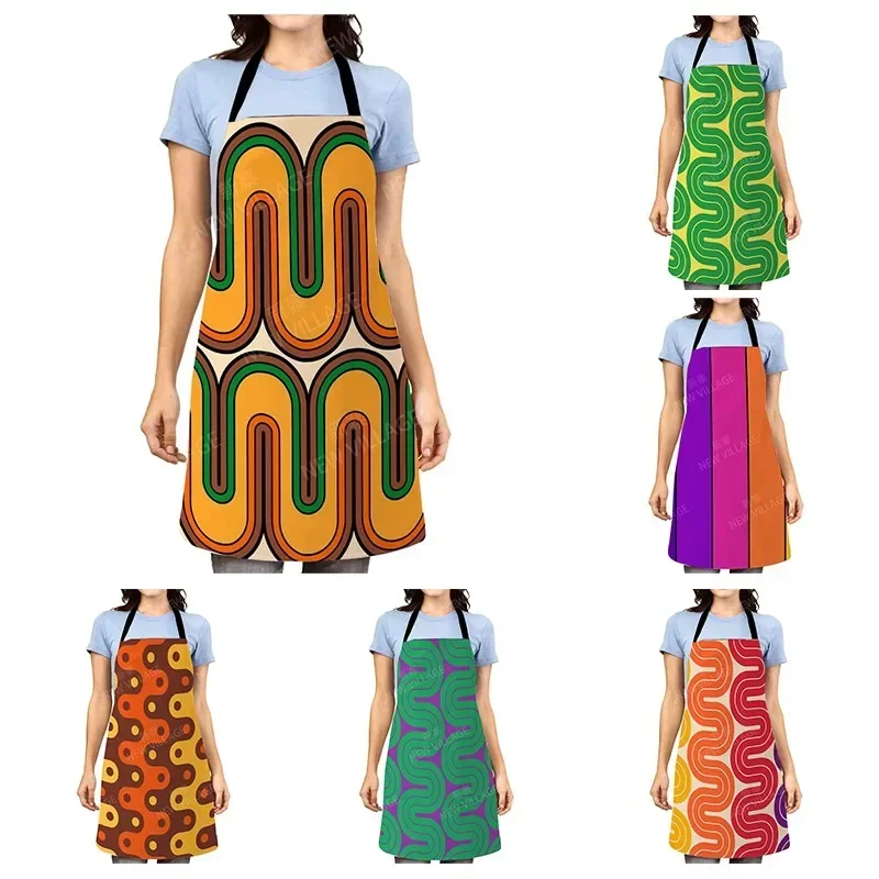 Aesthetic Women kitchen apron kids original Children Waterproof girl fashionable princess waiter work apron oil proof geometry