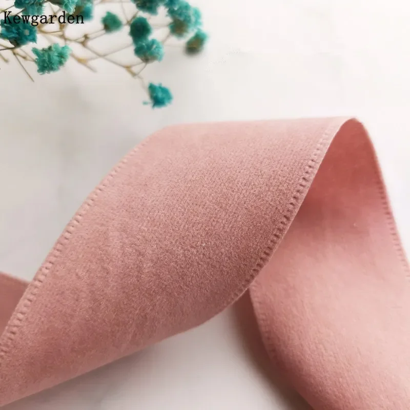 

Kewgarden Suede Ribbon 1" 1-1/2" 5/8" 16 25 38mm DIY Bows Sewing Accessories Handmade Tape Packing Riband Webbing 10 Yards