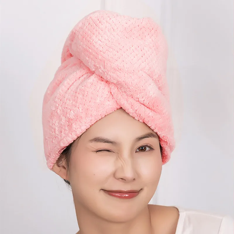 Hair Drying Cap Quick Drying Bath Towel Microfiber Shower Hat Soft to Woman Absorb Water Bath Bathroom Hair Cap Head Wrap Turban