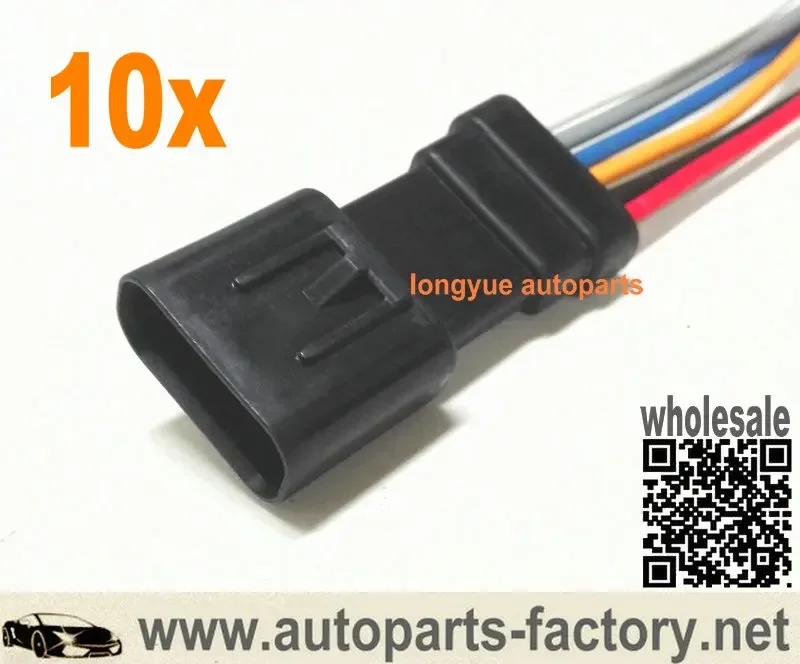 

Longyue 10pcs Mass Air Flow MAF 6-Way Male Connector Plug For Ford Mustang 05-14