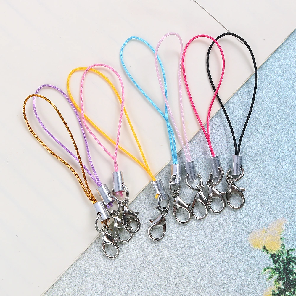 20pcs Lanyard Lariat Cord Lobster Clasp Rope Mobile Strap Cord With Lobster Clasp Keychain Cords For Jewelry Findings