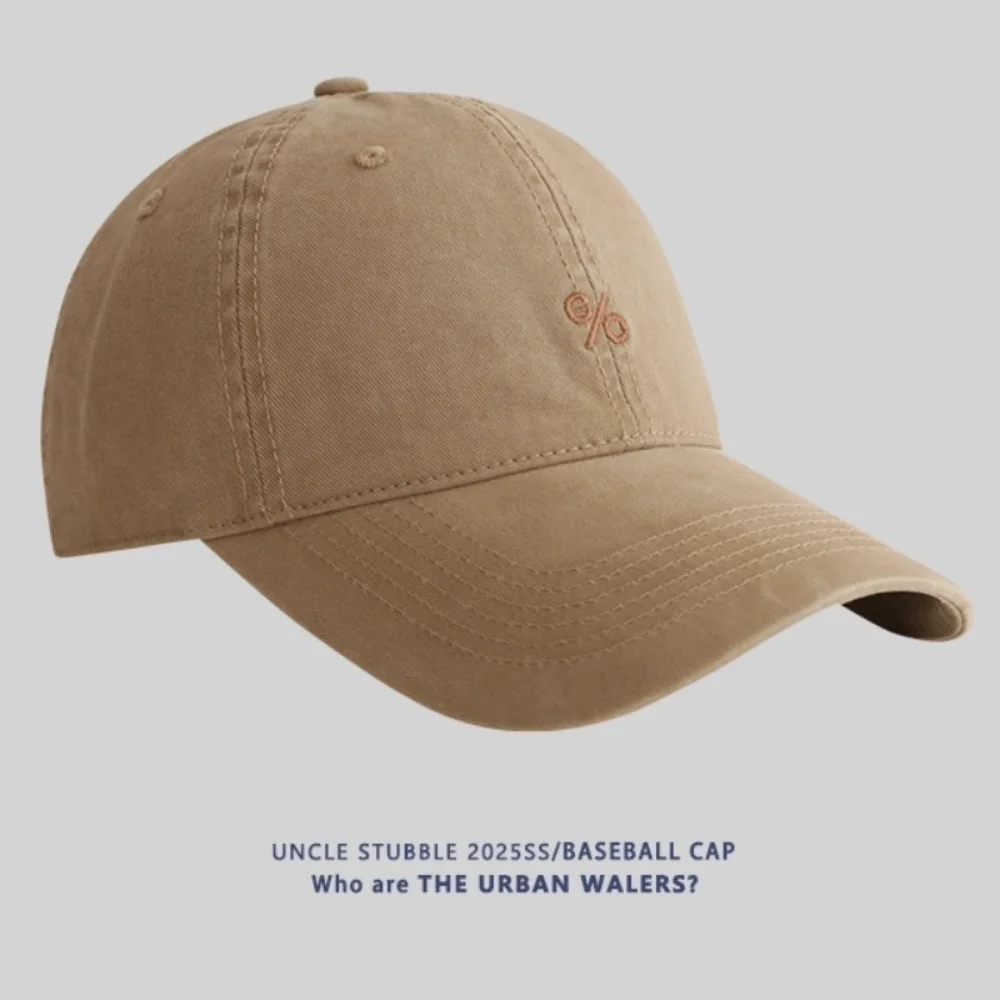 

Fashion Adjustable Sun Hats Solid Color Breathable Sunscreen Hat Cotton Embroidered Design Baseball Cap for Men Women