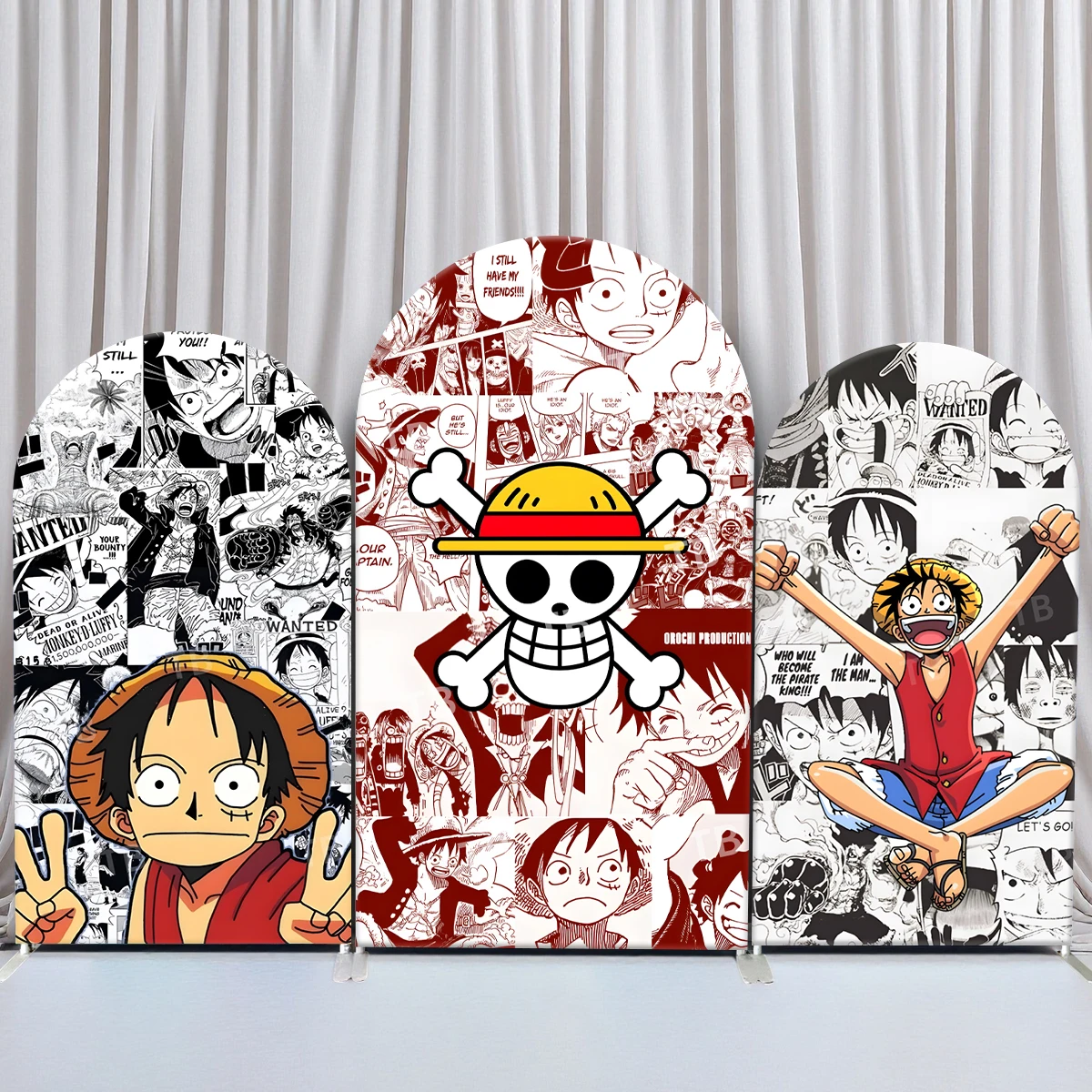 

TB One Piece Lu Fei Arch Backdrop Cover Boy Birthday Party Baby Shower Pirate Photography Background Decor Props Elastic Fabric