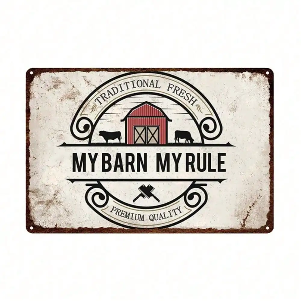 Vintage Metal Tin Sign Iron Plaque - Retro Wall Art for Pub Bar Man Cave Garage Restaurant Club Home Decor