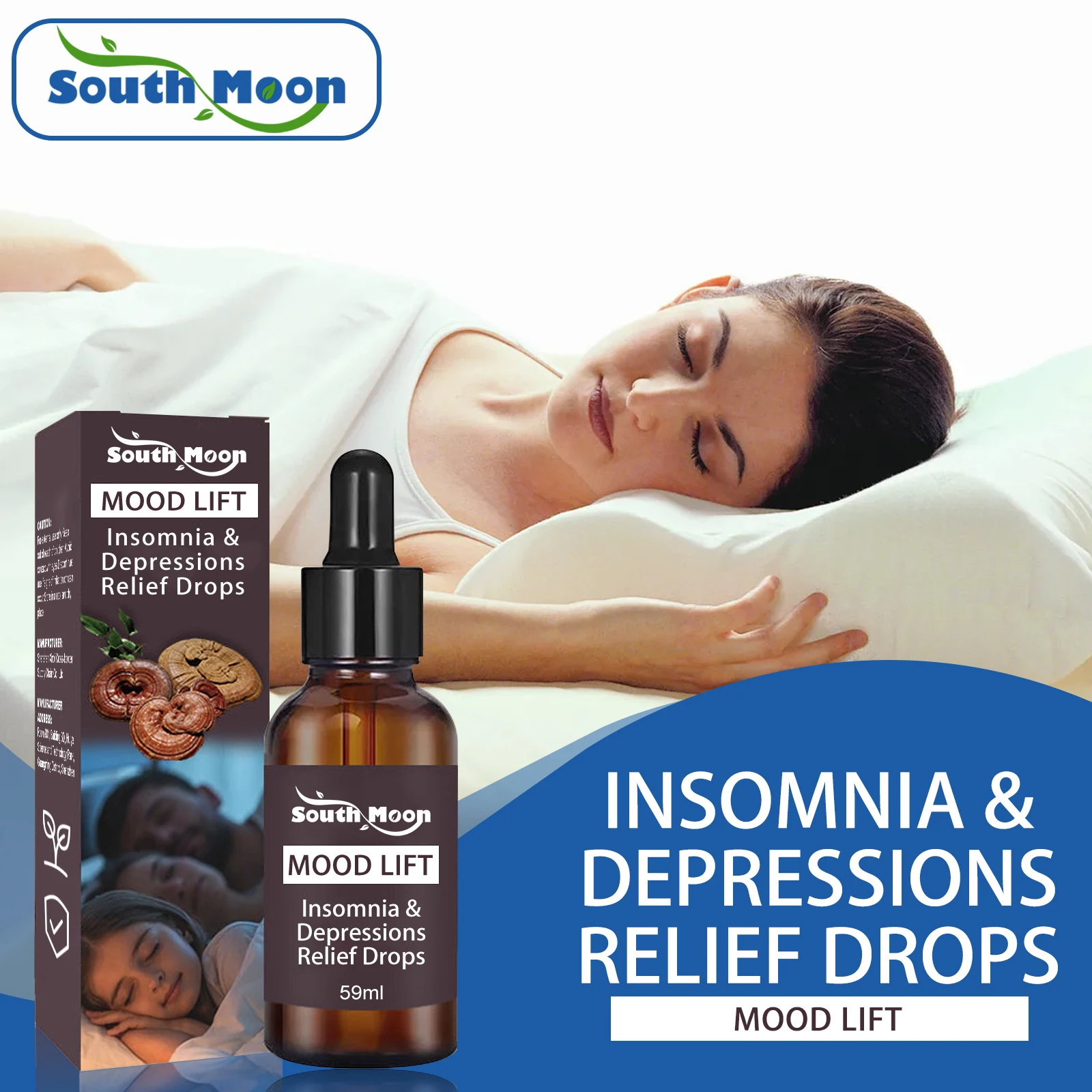 Schlaflosigkeit-Behandlungstropfen, tiefes Schlafen, Kopfschmerzen, Linderung von Neurasthenie, fördert die Schlafqualität, Dekompression, Schlafmittel, ätherisches Öl