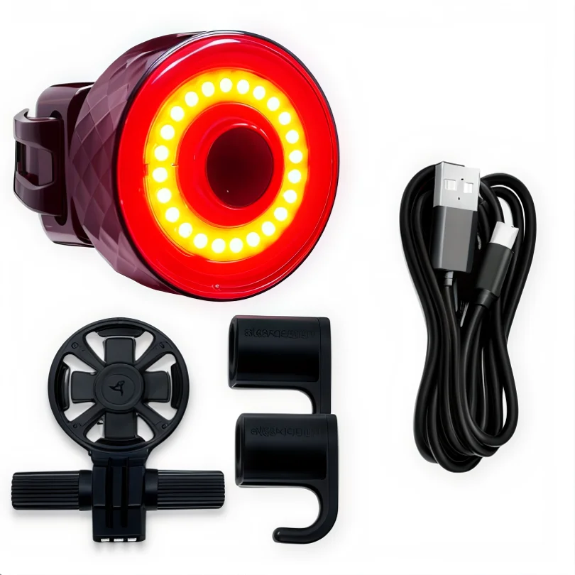 

Smart Induction Positioning Tail Light Anti-lost Warning Lamp Waterproof Cycling Rear Safety Light for Mountain Road Bike Bicycl