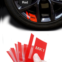 6Pcs Car Wheel Sticker For Volkswagen GOLF MK1 MK2 MK3 MK4 MK5 MK6 MK7 MK8 Auto Accessories