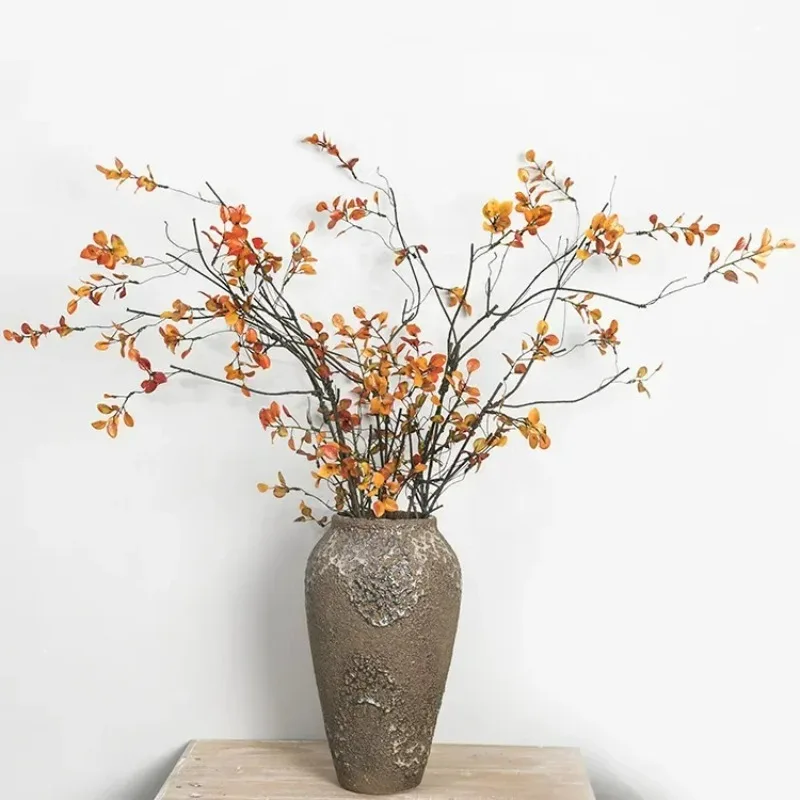 110CM Artificial Plant Autumn Leaf Wedding Home Hotel Arrangement Dead Branches Rattan Photography Props