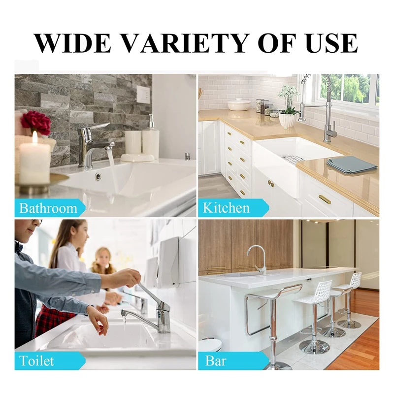 1 PCS Sink Splash Guard With Slope Sink Faucet Mat & Soap Dish & Sponge Holder For Self Draining