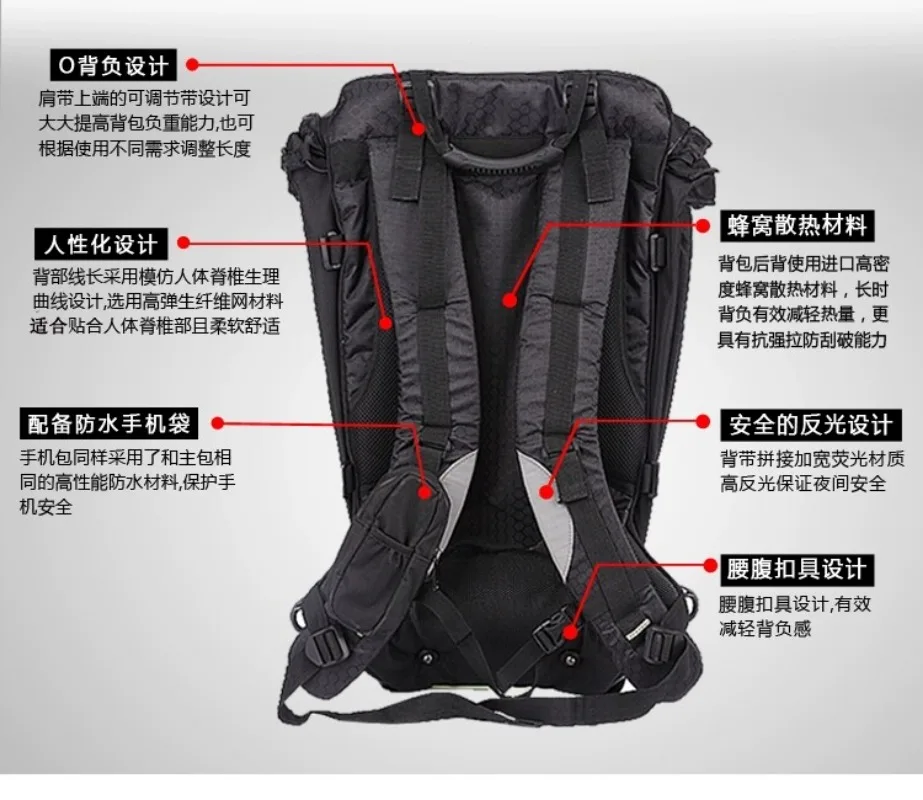 Hard‑shell Waterproof Riding Backpack, Helmet Carry Bag Outdoor Travel Storage Accessory