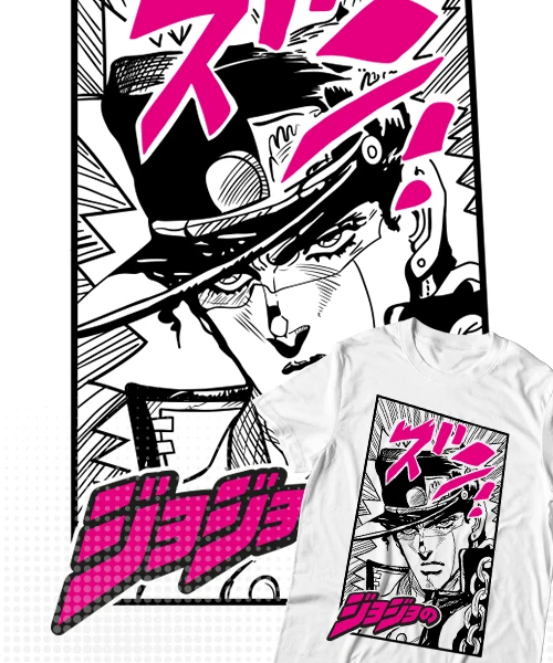 Camiseta unisex Bizarre Adventure Jotaro Kujo Comic Cotton anime T-shirt